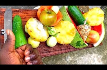 FRUIT SALAD | Colourful Healthy Fruits Mixed Salad Recipe | Fruits Cutting And Eating