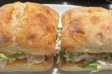 Easy tuna on ciabatta - healthy sandwich