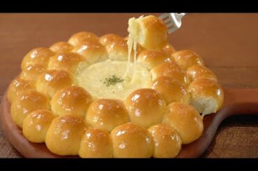 Cheese and Milk Bread Recipe ,Fluffy Milk Bun with Garlic Cheese Dip,#homemade #recipe