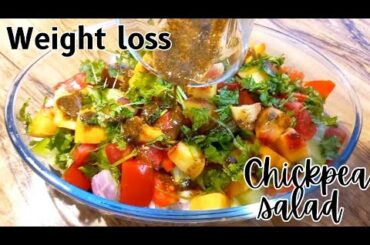 Mediterranean Chickpea Salad Recipe / Weight lose Salad  / Healthy Salad Recipe / Hunt of Taste
