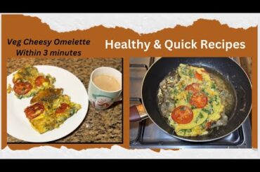 Cheese Omellete |Yummy Veg cheese Omellete| Healthy breakfast Recipe| Quick & Easy breakfast|#viral