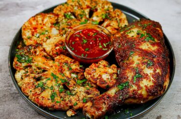 Healthy and Easy Roasted Chicken and Cauliflower Recipe | Quick Dinner Idea