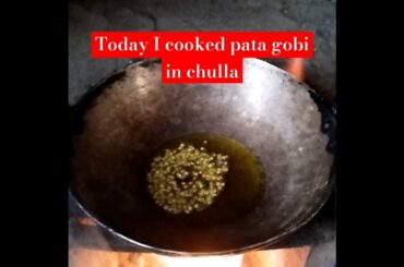 Today I cooked pata gobi in chulla #healthy #recipes #healthywealthylife #youtube#shorts #video