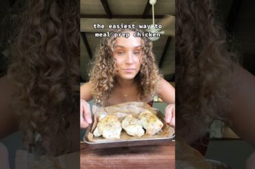 The easiest way to meal prep chicken! #foodasmr #recipe #healthyrecipes #airfryer #shorts