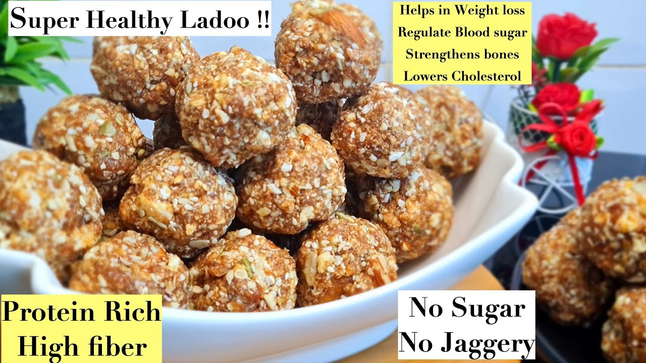 Oats Makhana Ladoos | Sugar Free Ladoos | Oats laddu | Healthy Ladoo | Weight Loss Recipe | #protein Oats Makhana Ladoos | Sugar Free Ladoos | Oats laddu | Healthy Ladoo | Weight Loss Recipe | #protein