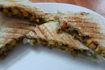 Vegetable Corn Sandwich Recipe | Easy Homemade Recipe breakfast recipe