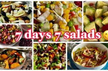7 days 7 salads-weight loss salad recipes-diet salad for weight loss-healthy salad for lunch/dinner