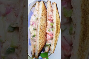 Best Veg Mayo Sandwich Recipe | Bread Club Sandwich #shorts