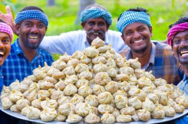 CHICKEN MOMOS | Steamed Momos Recipe Cooking in Village | Delicious Street Food Snack Recipe