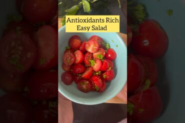 Antioxidants Rich 1-min salad #healthyliving #cherrytomato #saladrecipes#parsley #blackpepperbenefit