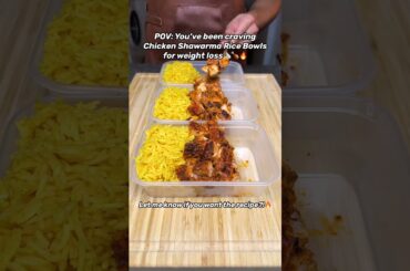 You've Been Craving Chicken Shawarma Rice Bowls for Weight Loss! #recipe #food #mealprep #foodie