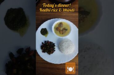 Healthy dinner ideas #shorts #youtubeshorts #healthyeating #healthylifestyle #kadhichawal #bhindi