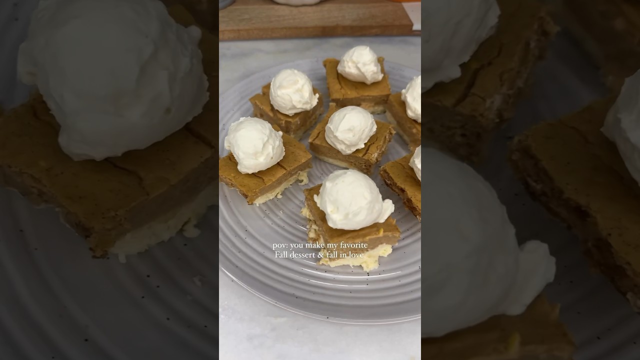 Healthy Pumpkin Pie Layered Cheesecake Bars | Cooking Katie Lady | #healthysweets Healthy Pumpkin Pie Layered Cheesecake Bars | Cooking Katie Lady | #healthysweets