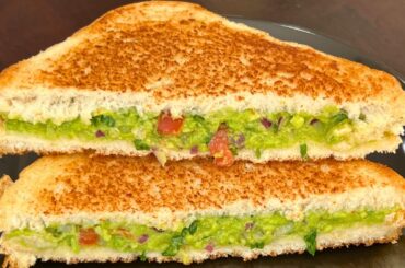 Quick & Healthy Breakfast Ideas For Weight Loss - Avocado Sandwich Recipe-Avocado Recipes -Sandwich