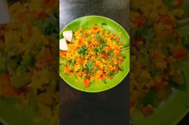 Mix vegetables poha recipe, healthy breakfast Recipe, easy to cook recipes #food #shortsvideo