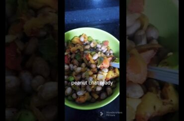 making tastey and healthy snack peanut chat #healthykitchen