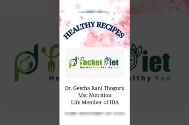 Healthy Recipes| Part -1 | Peanut and Almond Salad | Pocket Diet| Dt. Geetha Rani Thoguru |