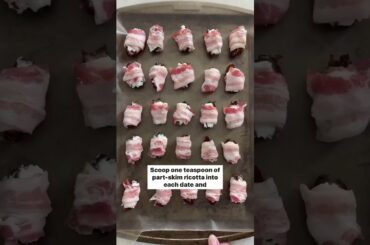 Bacon Wrapped Dates for Healthy Snack