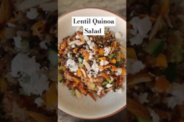 Lentil Quinoa Salad l Healthy Salad recipe l High Protein Meal l Quick and Easy #salad #shorts