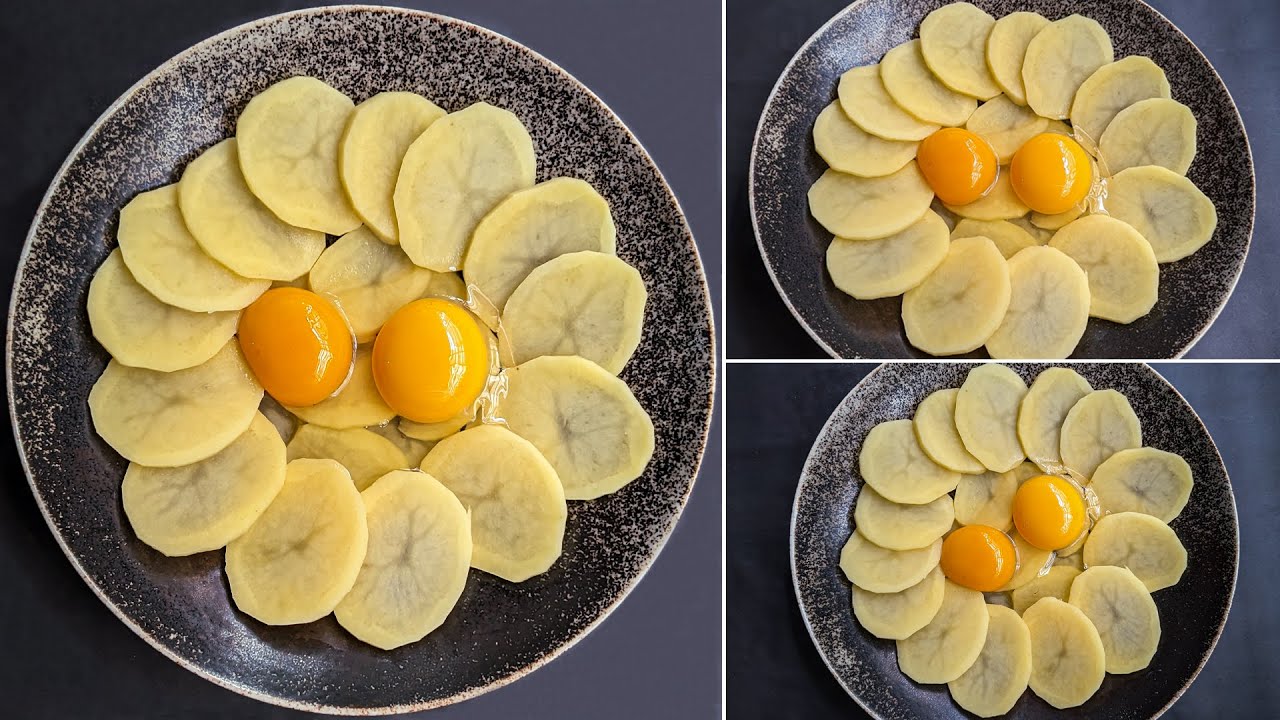 Just Add Eggs With Sliced Potatoes Its So Delicious/ Healthy Breakfast Recipe/ Cheap & tasty Snacks Just Add Eggs With Sliced Potatoes Its So Delicious/ Healthy Breakfast Recipe/ Cheap & tasty Snacks