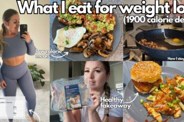 WHAT I EAT TO LOSE WEIGHT | 1900 calorie deficit for fat loss *high protein low calorie meals*