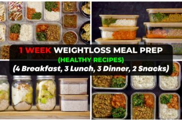 Meal Prep with Me - One Week of Eating Healthy Recipes for Weight-Loss - Zeelicious Foods