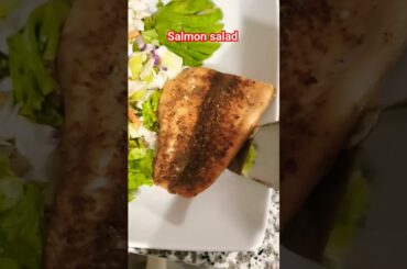 Salmon salad for my lunch.  #shorts #food #healthy #healthyfood #delicious #foodie #lunch #viral