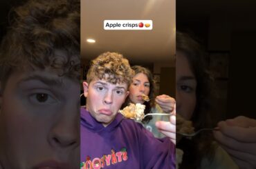 Eating a healthy homemade apple crisp! (with recipe)