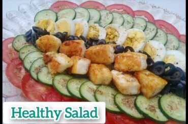 HEALTHY PROTEIN SALAD Recipe by Taste & Beyond | WEIGHT LOSS FRIENDLY SALAD |