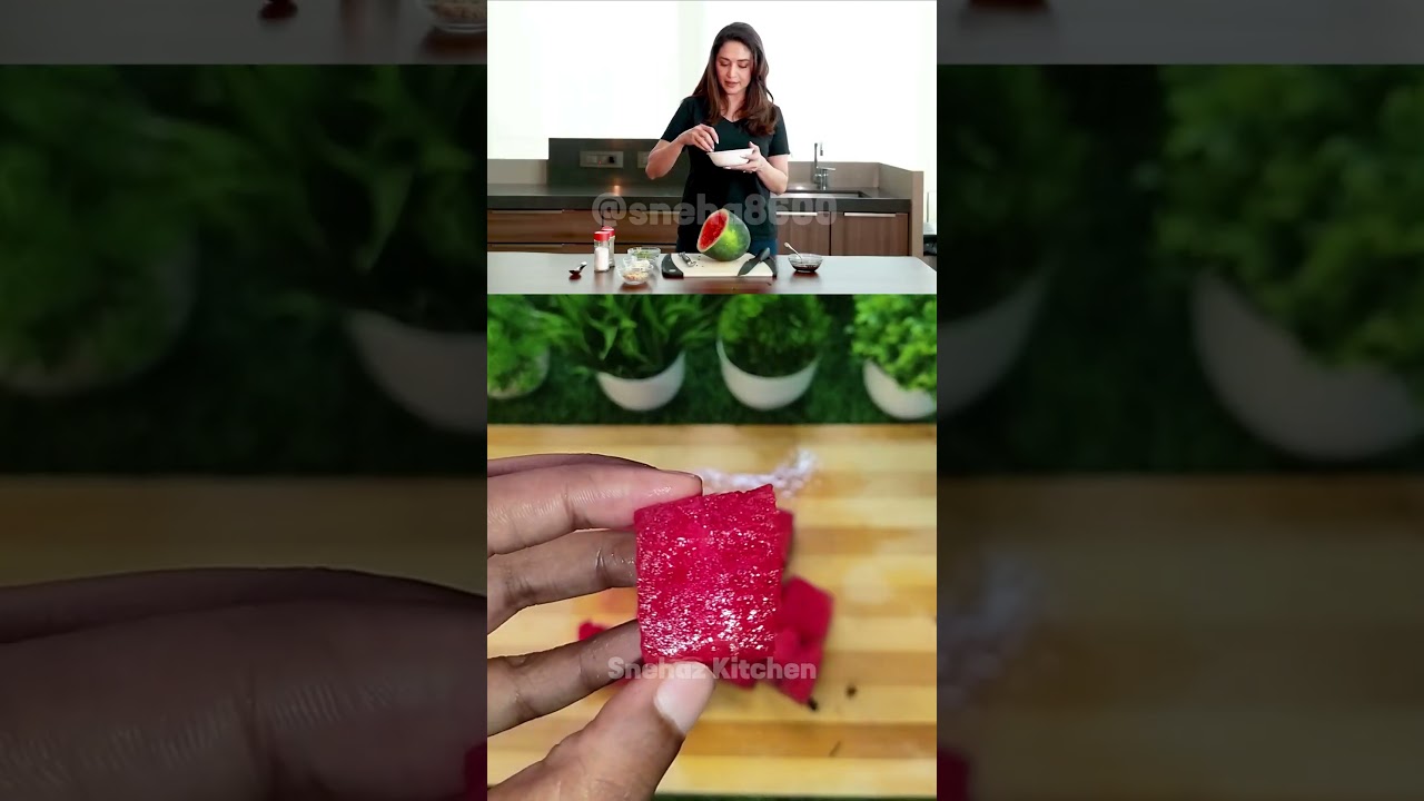 Madhuri Dixit’s Favourite Watermelon Salad Recipe #short #viral Madhuri Dixit's Favourite Watermelon Salad Recipe #short #viral