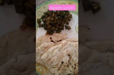 #healthy lunch@jowar roti with okra fry#ytshort