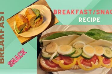 Veggie and Egg Breakfast/Snack Sandwich I Healthy Snack/Breakfast