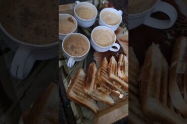 Aloo tikki Sandwich with cappuccino #coffee #eveningsnacks #viral #asmr #easyrecipe #reels#ytshorts