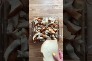 How to make bread pudding using leftover bread crusts (or is is French toast casserole)?