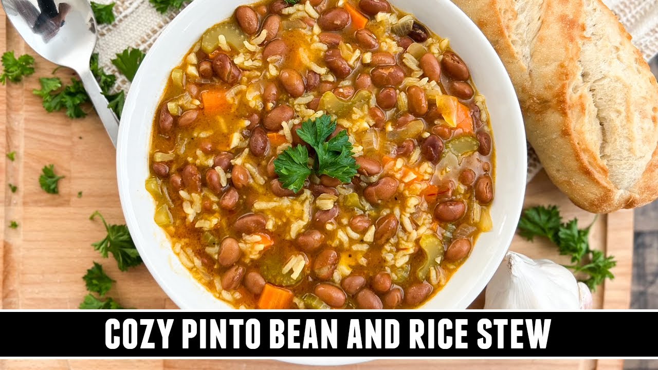 COZY Pinto Bean & Rice Stew | HEART-HEALTHY One Pan Recipe COZY Pinto Bean & Rice Stew | HEART-HEALTHY One Pan Recipe