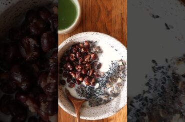 BLACK SESAME RED BEAN OATMEAL (HEALTHY BREAKFAST RECIPES( #Shorts)