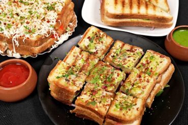 Street Style Vegetable Cheese Grill Sandwich Without Griller - Perfect Grill Sandwich on Pan