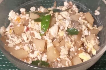 Scrambled Egg Winter Melon Fried Bowl/Dinner Recipes/Potato Recipes/Egg Recipe/Stir Fry Recipes 1653