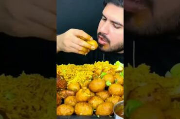 Eating Eggs Biryani Whole Tandoori Chicken #mukbang #asmrsounds #shortsvideo