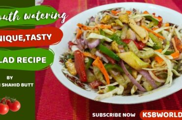 How to make salad with dressing | unique healthy salad recipe| shaadi wala salad |