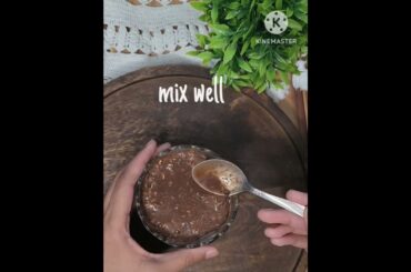 Healthy Chocolate Overnight Oats | 4 ingredients ONLY! BEST RECIPE FOR WEIGHT LOSS #shorts #ytshorts