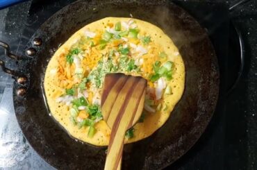 Besan chilla, cheela/bread |healthy snack|healthy breakfast| protein diet |vegetarian recipes #viral