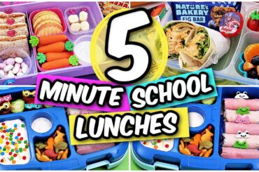 5 MINUTE DIY SCHOOL LUNCH IDEAS! (NO COOKING REQUIRED!) YUMMY & FAST!