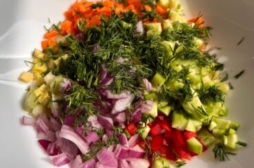 Mix vegetable chopped salad | Healthy vegetable chopped salad recipe