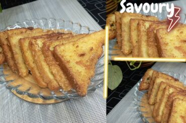 5 Minutes Healthy Easy Teatime Snacks Recipe | Bread Toast Recipe | Savoury