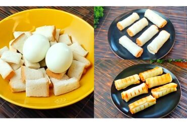 5 Minutes Healthy Snacks Recipes | Egg Snacks | Bread Roll Recipe | New Recipe | Egg Recipe