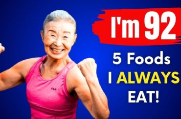 I eat TOP 5 Food and Don't Get OLD! Japan's OLDEST Fitness Instructor 92 yr old Takishima Mika