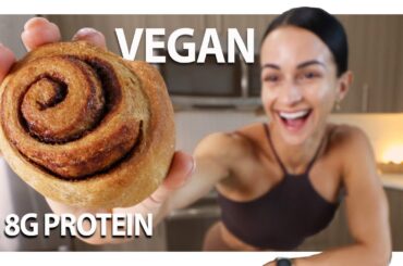 VEGAN Cinnamon Rolls | High Protein, Healthy, & Easy
