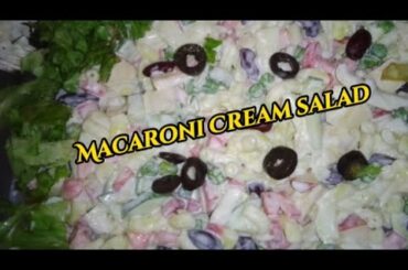 Macaroni Cream Salad Recipe|Easy and quick pasta salad recipe by cooking story