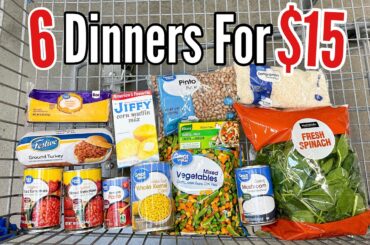6 Quick & EASY Money Saving Dinners! | $15 Grocery Budget | Best CHEAP Meal Ideas | Julia Pacheco